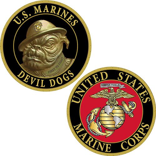 CHALLENGE COIN-USMC DEVIL DOGS
