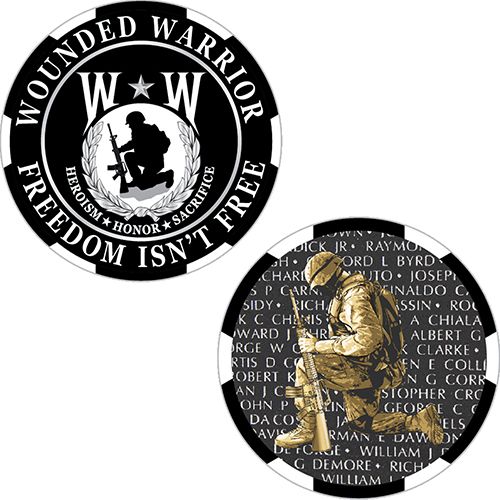 CHALLENGE COIN-WOUNDED WARRIOR Made In USA