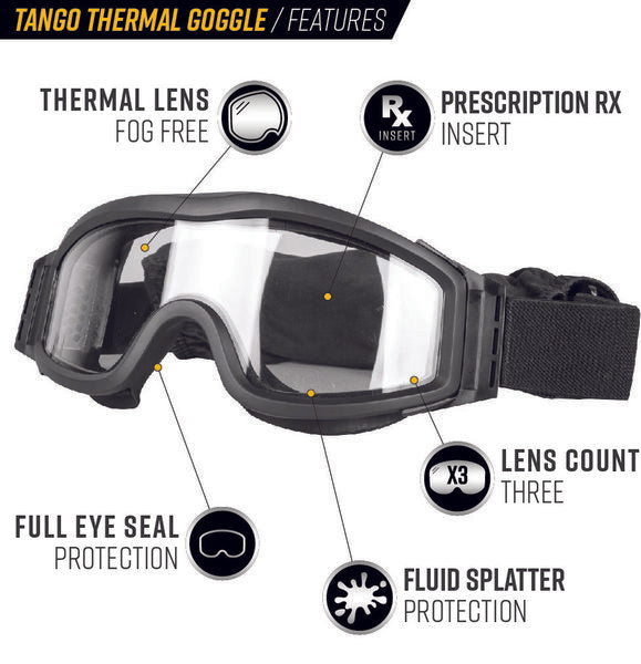 Valken Tango Goggles with Multiple Thermal Lenses