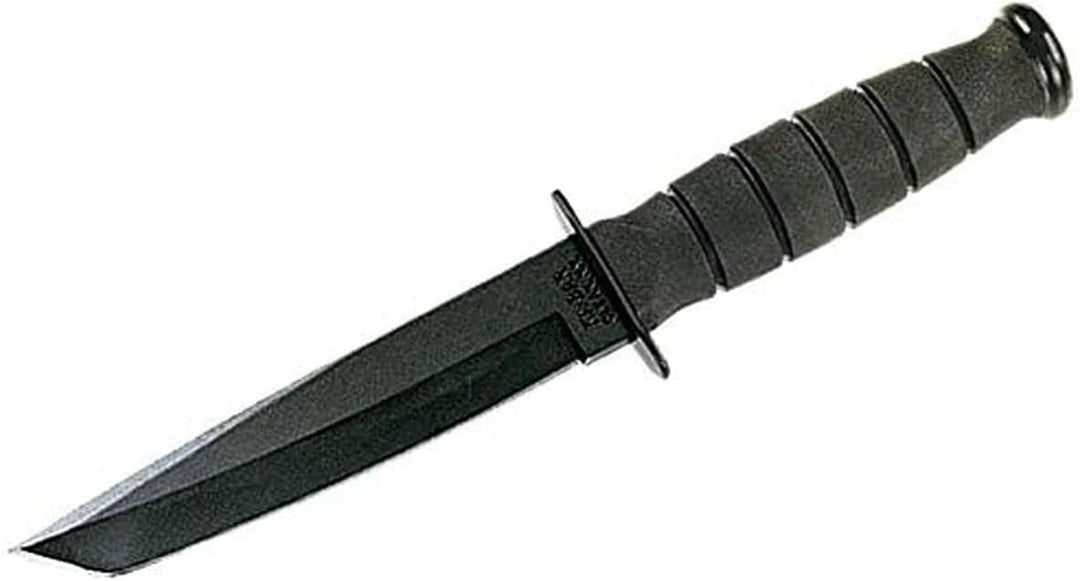 Short Tanto Ka-Bar (Straight Blade, Hard Plastic Sheath)