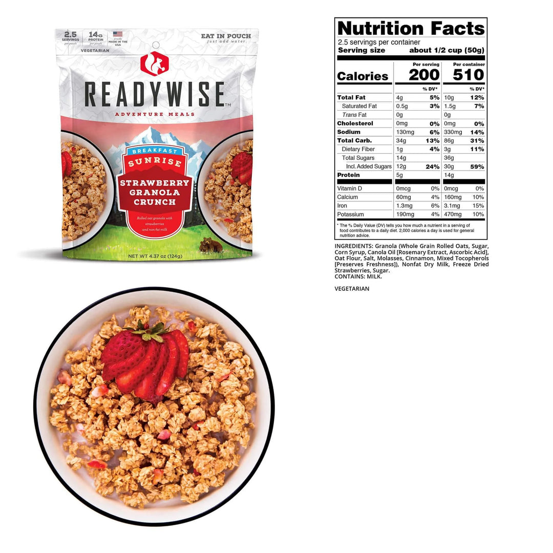 ReadyWise Sunrise Strawberry Granola Crunch