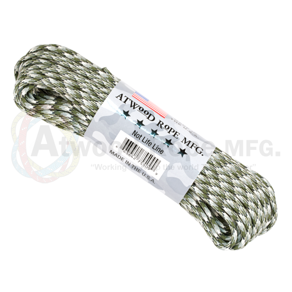 7 Strand 550 lbs Paracord  Paracord Is a must have for all outdoor and survival enthusiasts. This rope has almost endless uses and qualities. Great For survival bracelets,  camping, Backpacking, military, survival kits / bug out bags, ETC.   • 7 Strand Core  • lightweight & Strong  • UV resistant  • Rot & Mildew Resistant  • Color Will not run or bleed  • Made in the USA