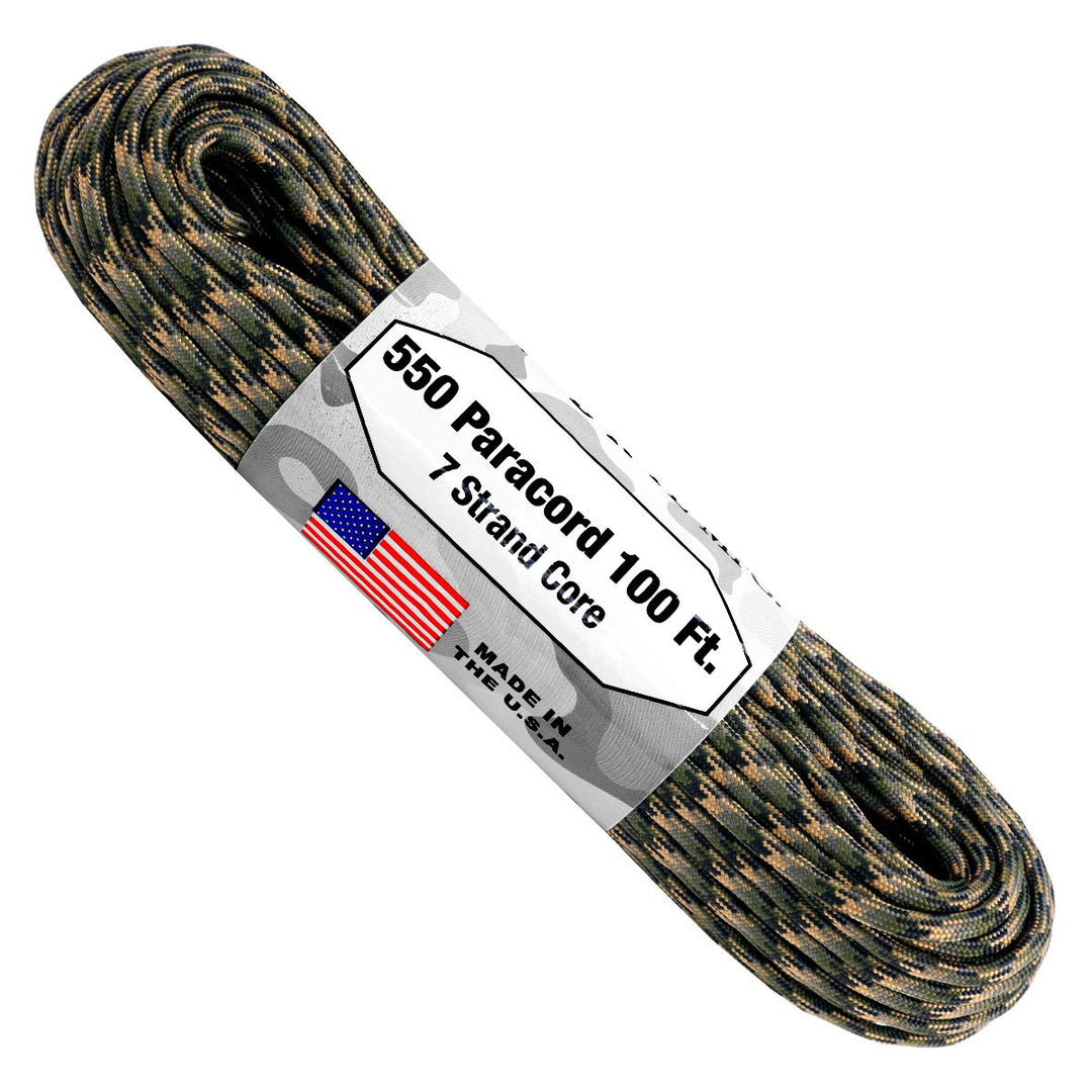 Heavy Duty 4mm Paracord Spool 550 Lb Paracord Rope - 200ft Camo Green, 7-Strand Survival Cord For Camping, Crafting, Emergency 550 C 5040 Paracord Heavy Duty 4mm Paracord Spool 550 Lb Paracord Rope - 200ft Camo Green, 7-Strand Survival Cord For Camping, Crafting, Emergency 550 C 5040 Paracord