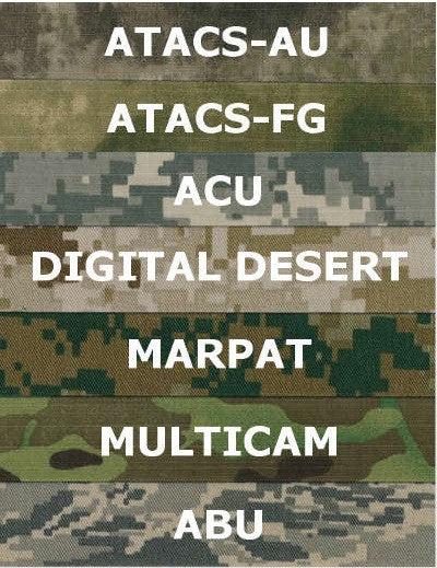 Name Tapes x2 - Custom - Camouflage Colors Without Velcro