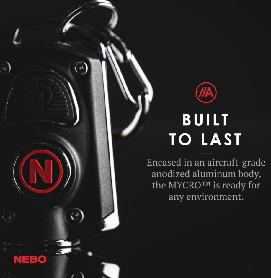 nebo 400-lumen key chain flashlight Nebo MYCRO- Black (NEB-KEY-0003) – CC Military Surplus, Inc