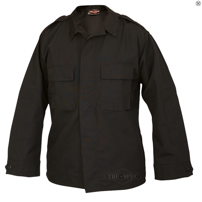 *TACT SHIRT, BLK P/C R/S L/S (1360/1367)