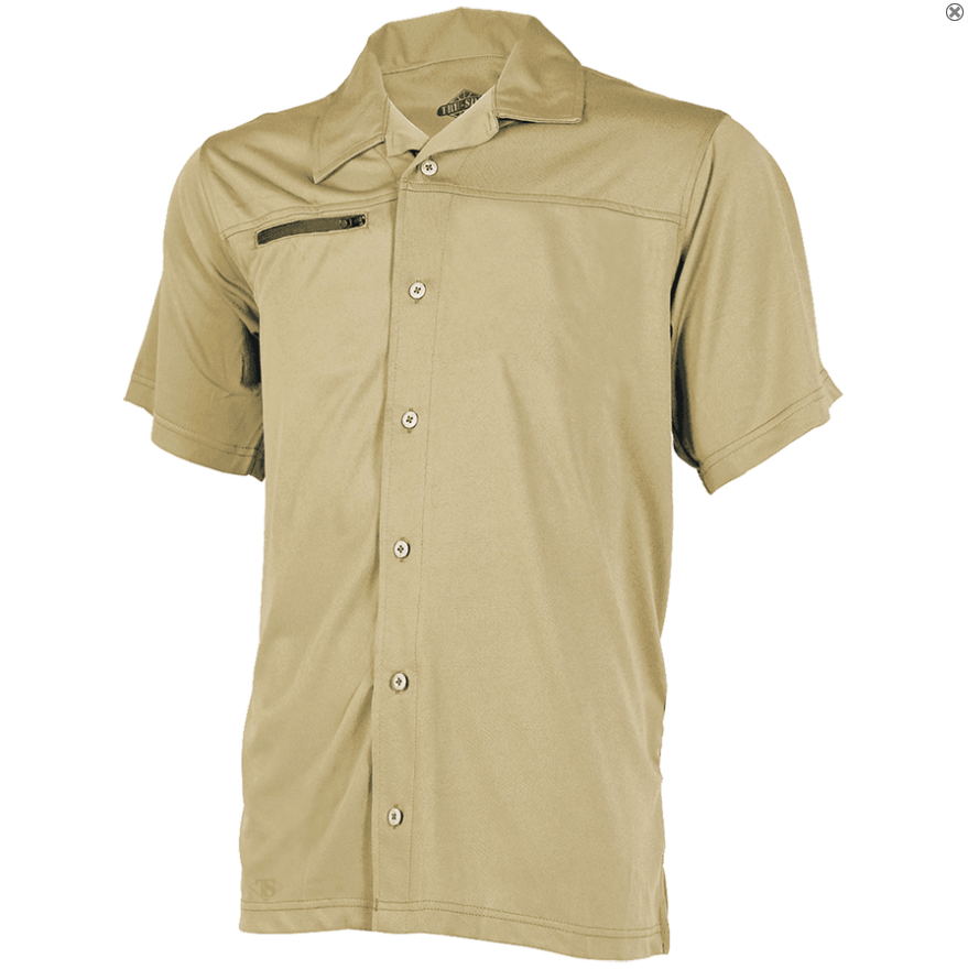 *MEN’S 24-7 SERIES® ECO TEC KNIT CAMP SHIRT- Silver Tan (1458)