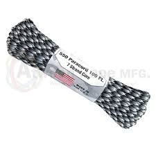 7 Strand 550 lbs Paracord  Paracord Is a must have for all outdoor and survival enthusiasts. This rope has almost endless uses and qualities. Great For survival bracelets,  camping, Backpacking, military, survival kits / bug out bags, ETC.   • 7 Strand Core  • lightweight & Strong  • UV resistant  • Rot & Mildew Resistant  • Color Will not run or bleed  • Made in the USA