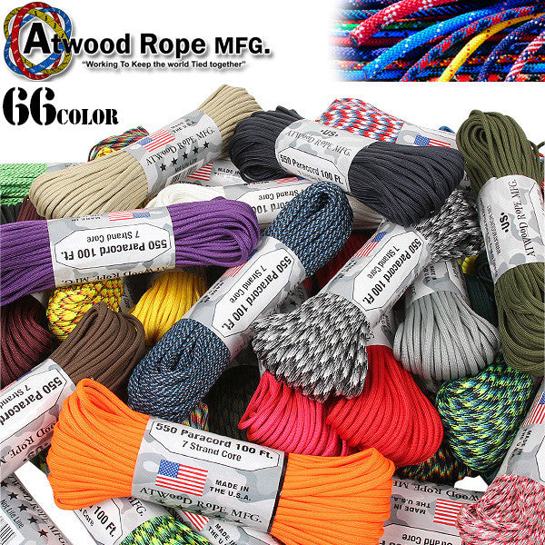 Atwood 550 Paracord - Solids 100 ft